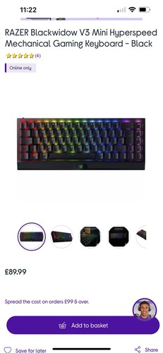 Razer blackwidow mini - blackwidow, v3